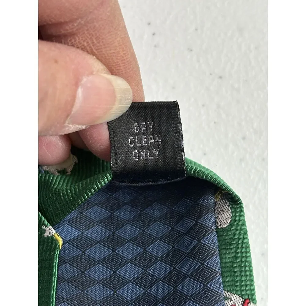 Club Room Boy's 100%‎ Silk Green Polar Bear Zipper Adjustable Necktie
